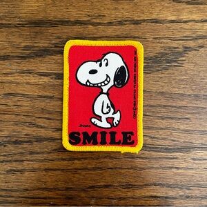 vintage snoopy smile sew on patch
